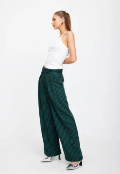 NYC PANT - GREEN PINSTRIPE -Lionessfashion Shop 01 02 23 LIONESS eCOMM MARCH MARCH 1271 5d0e82bd ac2a 4b19 a664 e22b782110d7