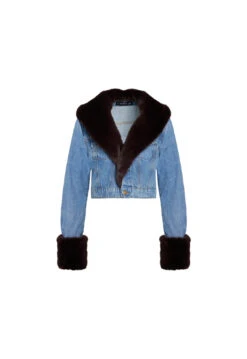 SMOKESHOW DENIM JACKET - DUKE BLUE -Lionessfashion Shop 02 05 23 LIONESS GM MAY Ghost Mannequin MAY 055