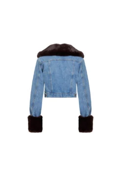 SMOKESHOW DENIM JACKET - DUKE BLUE -Lionessfashion Shop 02 05 23 LIONESS GM MAY Ghost Mannequin MAY 057