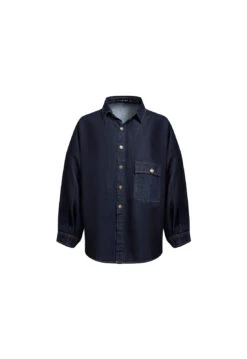 NYC BOYFRIEND SHIRT - DARK DENIM -Lionessfashion Shop 06 03 23 LIONESS MARCH GM MARCH GM 034