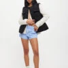 EMBLEM PUFFER VEST - BLACK -Lionessfashion Shop 06 09 23 LIONESS eCOMM OCT RESHOOTS 132