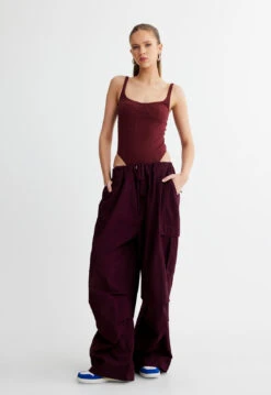 JE TAIME BODYSUIT - BURGUNDY