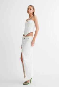 BARBIE SPLIT MIDI - PORCELAIN -Lionessfashion Shop 10 05 23 LIONESS eCOMM SERENA ReShoots Immediate 447copy e44968f8 ef25 481d ad76 8a8eee3e927a