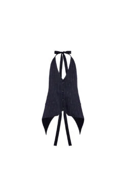 HILLS HALTER - NAVY PINSTRIPE -Lionessfashion Shop 11 04 23 LIONESS APR GM GhostMannequins APR 041 2