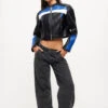 NUEVE BIKER JACKET - BLACK/BLUE -Lionessfashion Shop 12 07 23 LIONESS eCOMM ReSHOOTS Robbie RESHOOTS 355