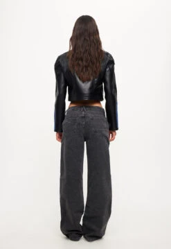 NUEVE BIKER JACKET - BLACK/BLUE -Lionessfashion Shop 12 07 23 LIONESS eCOMM ReSHOOTS Robbie RESHOOTS 376