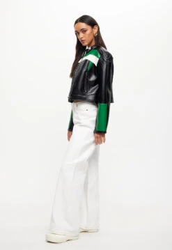 NUEVE BIKER JACKET - GREEN -Lionessfashion Shop 16 06 23 LIONESS eComm JULY Roberta RESHOOTS 409