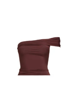MAGIC OFF SHOULDER - CHOCOLATE -Lionessfashion Shop 24 01 23 LIONESS FEB GM GHOST MANNEQUIN FEB23 051