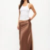 DEVON MAXI SKIRT - RUSSET -Lionessfashion Shop 24 05 23 LIONESS ReShoots Roberta Reshoots 1037