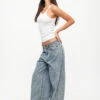EIVISSA BAGGY JEAN - FADED DENIM -Lionessfashion Shop 24 05 23 LIONESS ReShoots Roberta Reshoots 208