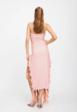 RENDEZVOUS STRAPLESS DRESS - BLUSH -Lionessfashion Shop 25 01 23 LIONESS ReShoots Serena RESHOOTS 1055