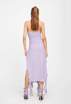 RENDEZVOUS STRAPLESS DRESS - LILAC -Lionessfashion Shop 25 01 23 LIONESS ReShoots Serena RESHOOTS 1112
