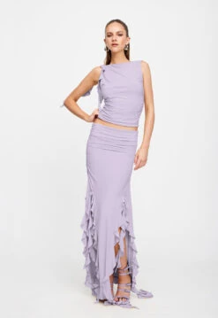 RENDEZVOUS SKIRT - LILAC -Lionessfashion Shop 25 01 23 LIONESS ReShoots Serena RESHOOTS 1115