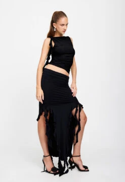 RENDEZVOUS SKIRT - BLACK -Lionessfashion Shop 25 01 23 LIONESS ReShoots Serena RESHOOTS 839