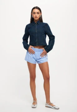 UMA DENIM JACKET - DENIM BLUE -Lionessfashion Shop 25 08 23 LIONESS ReShoots RESHOOTS 162