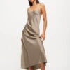 JULIETTE SATIN DRESS - MINERAL -Lionessfashion Shop 25 08 23 LIONESS ReShoots RESHOOTS 230