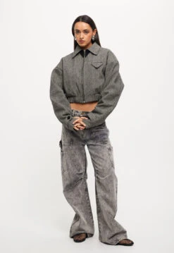 CLAUDE TWEED JACKET - ASH TWEED -Lionessfashion Shop 25 08 23 LIONESS ReShoots RESHOOTS 738