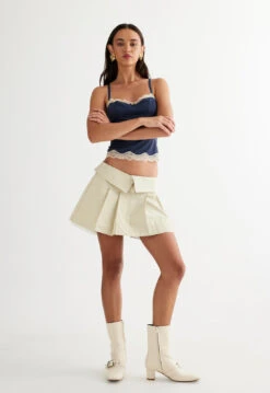 UTILITY MINI SKIRT - BEIGE