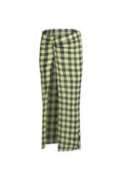 MARIAH MAXI SKIRT - NAVY CHECK -Lionessfashion Shop GhostMannequin Sept 126
