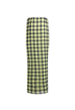 MARIAH MAXI SKIRT - NAVY CHECK -Lionessfashion Shop GhostMannequin Sept 127