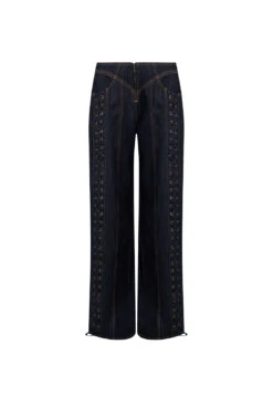 DAYDREAM TIE UP JEANS - DARK DENIM -Lionessfashion Shop GhostMannequin Sept 151