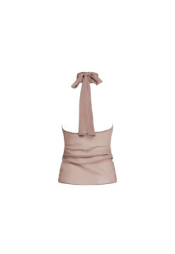LUX TIE TOP - TAUPE -Lionessfashion Shop JUNE GhostMannequin 022