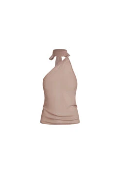 LUX TIE TOP - TAUPE -Lionessfashion Shop JUNE GhostMannequin 024 1