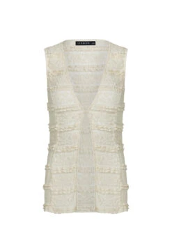 OLSEN VEST - CREAM -Lionessfashion Shop JUNE GhostMannequin 033