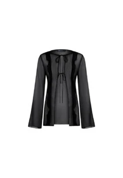 BARELY THERE TIE TOP - ONYX -Lionessfashion Shop JUNE GhostMannequin 054