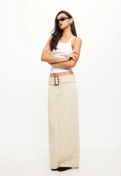 UMA DENIM MIDI - ECRU