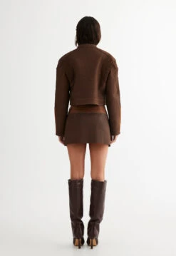 NUEVE BIKER JACKET - CHOCOLATE -Lionessfashion Shop LC565 1 2305 CHOCOLATE LB608 2305 CHOCOLATE 11