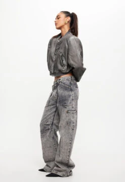 ALLURE BOMBER - SLATE -Lionessfashion Shop LC580 1 2307 SLATE LB381 23 2307 STONEWASH 10jpg 18d185b2 5f72 48ca a71a 52dc5c0c9e3f