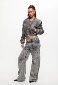 ALLURE BOMBER - SLATE -Lionessfashion Shop LC580 1 2307 SLATE LB381 23 2307 STONEWASH 6jpg e49b972b f8d2 4e3c 8b53 c670175e2197