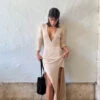 OPULENCE MAXI DRESS - BEIGE -Lionessfashion Shop LD896 2306 1