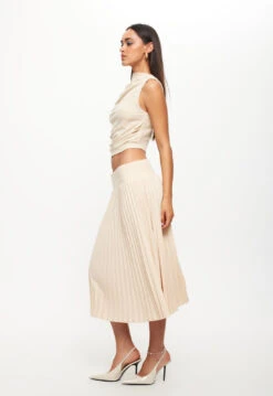 SYDNEY PLEAT SKIRT - OATMEAL -Lionessfashion Shop LT711 1 2309 OATMEAL LB661 2309 OATMEAL 10jpg