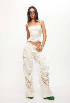 BUTTERFLY CARGO PANT - CREAM