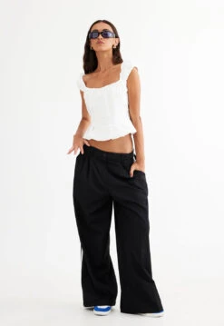 OFF DUTY PANT - ONYX -Lionessfashion Shop LT857 2304 PORCELAIN LB603 2304 ONYX 5