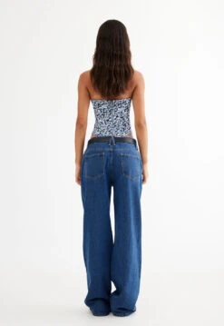 FAME CORSET - BLUE FLORAL -Lionessfashion Shop LT858 3 2304BLUEFLORAL LB605 2304BLUEDENIM15 1 1