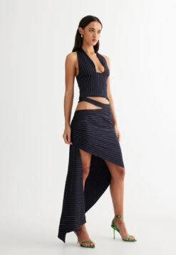 AFTER PARTY HALTER - NAVY PINSTRIPE -Lionessfashion Shop LT872 2305 NAVY PINSTRIPE LB613 2305 NAVY PINSTRIPE 8 2f00ad47 f98e 4170 a070 df2024fa17ac