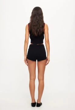 GOLDEN KNIT MINI SHORT - ONYX -Lionessfashion Shop LT887 2307ONYX LB618 2306ONYX10