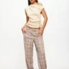 BOND CHECK PANT - CREAM -Lionessfashion Shop LT901 2309 LB663 2309 CREAM 4jpg bb337871 573b 42fd 92be 5be7b12f54cb