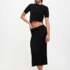 PURE MIDI SKIRT - ONYX -Lionessfashion Shop LT932 2310 LB667 2310ONYX1