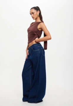 TRANQUIL TOP - CHOCOLATE -Lionessfashion Shop LT933 2310 CHOCOLATE LB672 2310 BLUE DENIM 12jpg