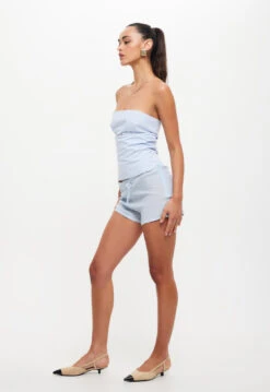 COME AS YOU ARE SHORTS - PALE BLUE -Lionessfashion Shop LT937 2310 LB668 1 2310 PALE BLUE 8jpg