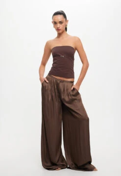 ALLURE STRAPLESS TOP - CHOCOLATE